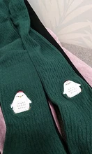 YWHUANSEN-pantimedias para niños de punto para primavera y otoño, medias de doble aguja de algodón para niñas, ropa de invierno con animales