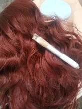 AISI QUEENS corto marrón peluca pelucas sintéticas con flequillo para las mujeres púrpura de la onda de agua Natural Bob pelucas resistente al calor falso pelo