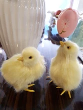 Polluelo de peluche de imitación para niños, Animal de peluche realista de juguete, modelo de pollo cognitivo, pollo de sonido, regalo de Pascua, juguete blando para niños