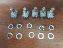 Codificador rotativo EC11 de 20 posiciones y 360 grados, botón pulsador de 5 pines, mango largo de 15/20MM con interruptor de botón incorporado, 5 unids/lote