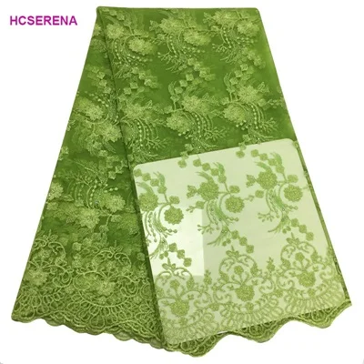 Африканская кружевная ткань последние французские шнурки ткани высокого качества тюль для свадьбы нигерийский сетчатый кружевной Материал FC08 - Цвет: green