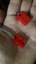 2 uds lindo amor corazón de collar con colgante de pareja amistad hecho con los elementos Lego de los hombres y las mujeres Punk collar regalo de San Valentín