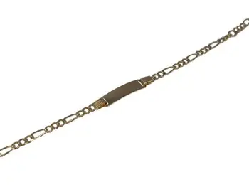 

Bracelet yellow gold sterling programmed with identity plate