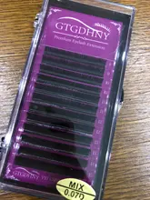 GTGDHNY-extensiones de pestaña de visón falso, pestañas individuales C D L +, color negro mate, ruso, volumen, pestañas de marca privada, Cils de maquillaje