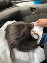 Tupé de cabello humano para hombre, peluca de Pu transpirable de 1mm de espesor, tupé de bucle en V, sistema de Cabello 100% de 6 pulgadas