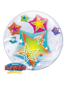 

Multi balloon Coloured Stars-Double Bubble Bubble 60 cm-Q11962