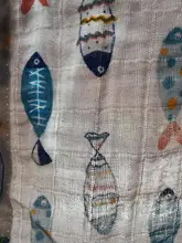 Manta de muselina de 2 capas para recién nacido, manta de gasa de bambú para bebé, 120cm x 110cm