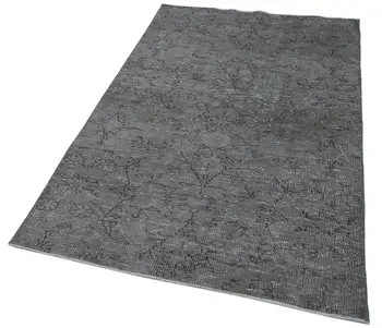 

108x178 Cm Grey Handmade Overdyed Rug-4x6 Ft