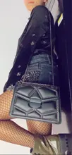 Female Purse Totes Clutch Crossbody-Bags Rivet Chain-Shoulder Women Handbags Messenger