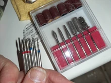 Juego de brocas de diamante para uñas, cortadores de manicura, piedra de cerámica de silicona, fresa eléctrica para máquina de manicura y pedicura, 6/7
