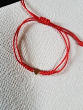 Pulsera con colgante de corazón de amor para hombre y mujer, brazalete con cordel rojo trenzado, ajustable, joyería de amistad