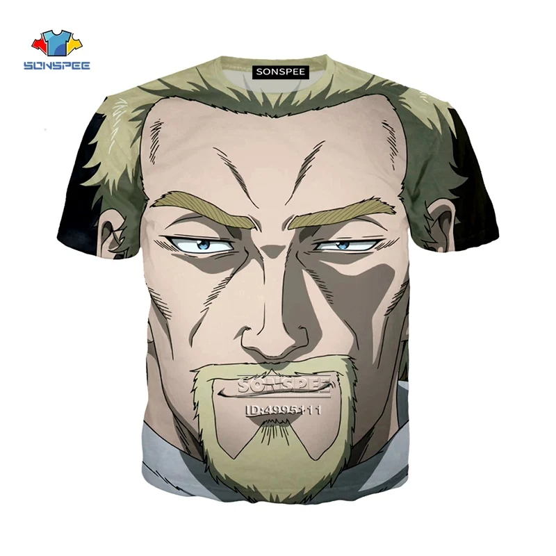 17 SONSPEE, 3D принт, аниме, Vinland Saga Thorfinn, женская футболка, Мужская футболка, Harajuku, летняя повседневная футболка с круглым вырезом, топы, верхняя одежда - Цвет: 17