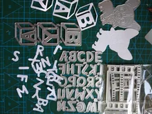 Paper-Cards Booking Frames Decoration Cutting-Dies Photo-Album Letters Embossing Alphabet