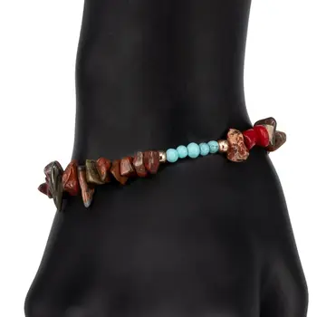 

Jewelery bracelet (natural stone, carabiner, multi-colored) 53758