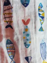 Manta de muselina de 2 capas para recién nacido, manta de gasa de bambú para bebé, 120cm x 110cm