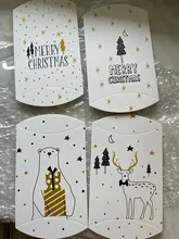 Gift-Bags Boxes Guests-Packaging Merry-Christmas Deer Candy Stickers No Party with Snowflakes