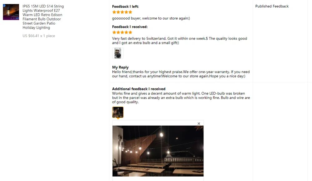 IP65 Kommerzielle Qualität 15M Party Lichter Outdoor S14 LED Lichterketten Für Terrasse Hinterhof Veranda Cafe Bar Weihnachten hochzeit Lichter – Detail 25