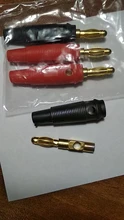 Connectors Plugs Cable-Wire Musical-Speaker Gold-Plated Pure-Copper 4mm Pin 4pcs New