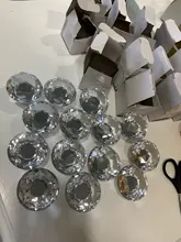 Wardrobe Handles Hardware Drawer Pull Cupboard Glass-Knobs Cabinet-Door Crystal Diamond-Shape