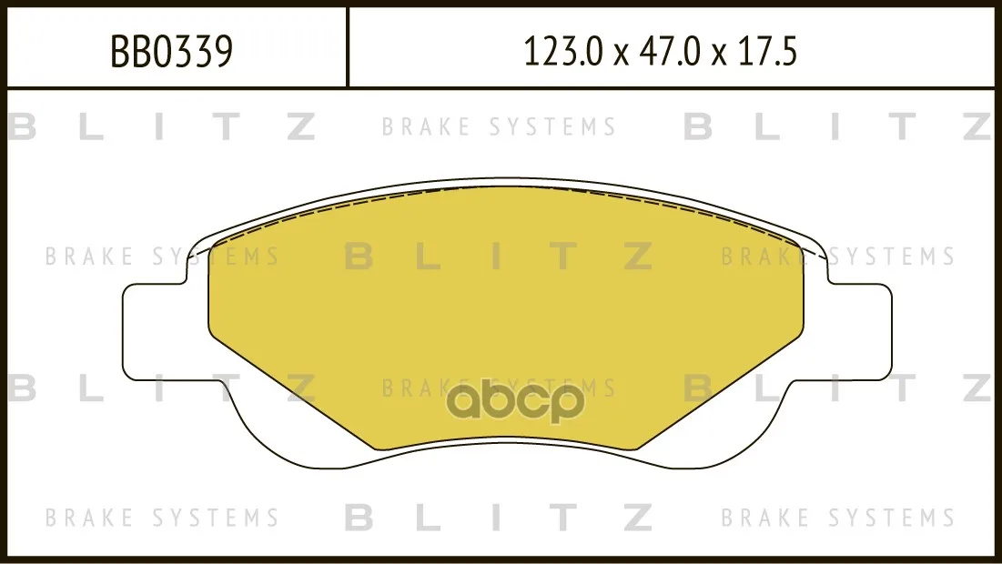 Колодки Тормозные Дисковые Citroen C1 05-/Peugeot 107 05-/Toyota Aygo 05- Blitz арт. BB0339