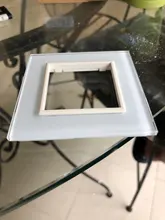 Livolo – Panel de cristal para interruptor de pared. VL-C7-SR-11, Panel de cristal blanco perla de 80mm * 80mm, estándar europeo