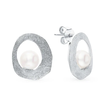 

Silver earrings with pearls sunlight sample 925