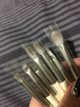 Zoreya marca pelo sintético suave sombra de ojos cepillo mango blanco mezcla rubor labio polvo resaltador maquillaje brochas Set 10 piezas