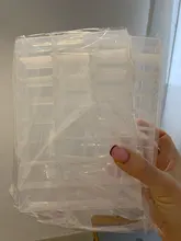 Caja de almacenamiento de plástico para joyas, compartimiento ajustable, caja para pendientes, estuche para joyería, varios tamaños