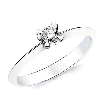 

Solitaire white gold 18k 1 sparkling diamond 0,150ct. [AB2830]