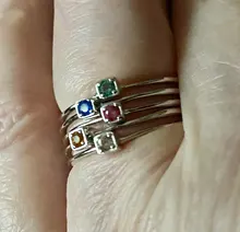 PAG & MAG-Anillo de Plata de Ley 925 auténtica para Mujer, Anillos de topacio rojo, GEMA, joyería Anillos de plata 925 de compromiso