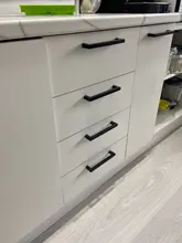 Manijas de armario cuadradas de acero inoxidable, tiradores de cajón de armario, puerta de baño, tirador para muebles de cocina, color negro, 3-15 pulgadas