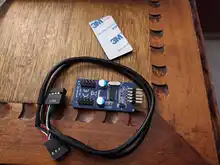 Caja de PC interno de 9 pines USB 2,0 a doble 9 Pin PCB doble Chipset Cable mejorado