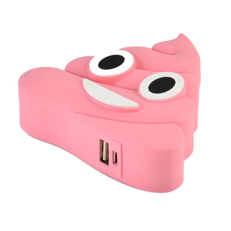 Повер банк Power Bank объем 4000 mAh дизайн Какашка (Пирамидка трюфель розовый)|Внешние