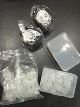 Taza para tinta de tatuaje desechable, tatuaje permanente de silicona de tamaño pequeño y grande, maquillaje de cejas, pigmento, tapas de contenedores, 100 Uds.