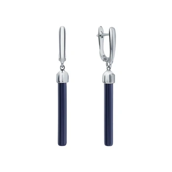 

Silver earrings with ceramics sunlight