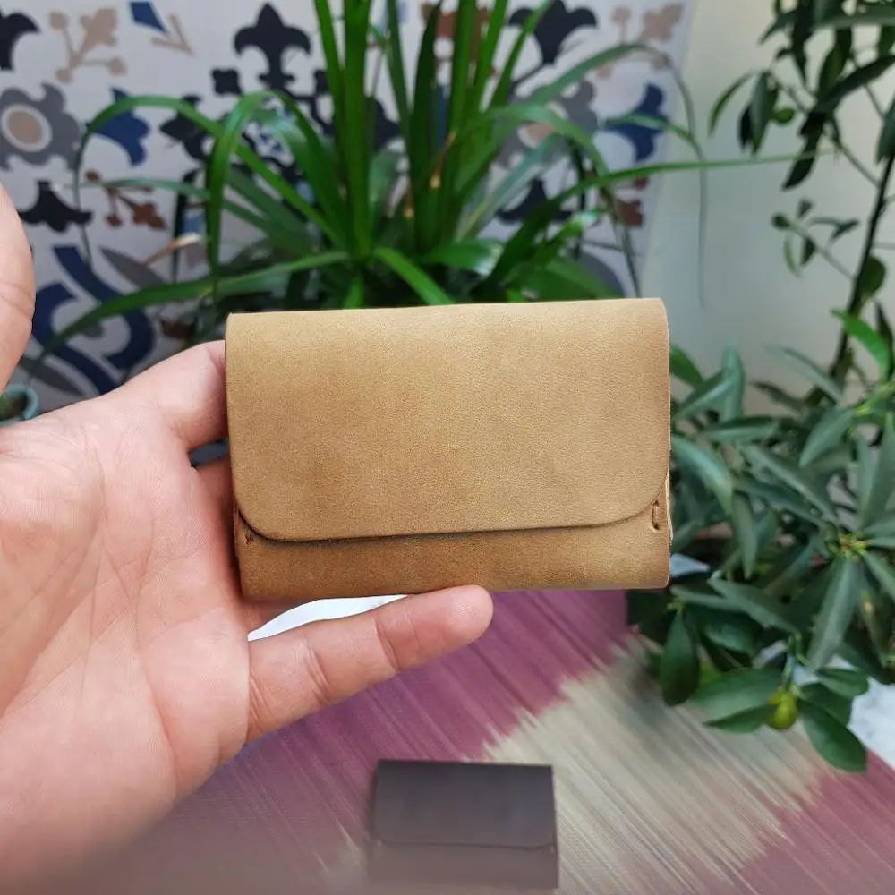 Индивидуальный минималистичный кожаный кошелек CrazyLeather держатель для карт и