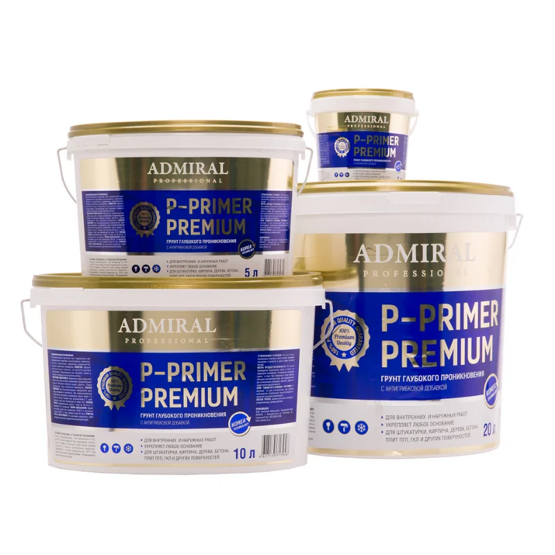 Праймер-Грунтовка ADMIRAL PREMIUM акриловый глубокого проникновения |