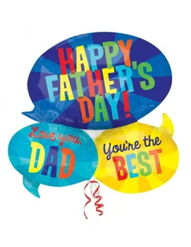 

Balloon Happy Fathers Days Message Form 66cm