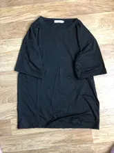 Oversize Tee Shirt Hipster Long-Tops Basic Harajuku Summer Korean Solid-Color Casual