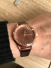 Conjunto de 2 uds. De relojes de lujo para mujer, de oro rosa, de pulsera, magnéticos, femenino