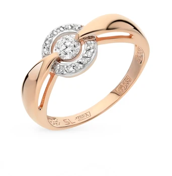

Gold ring with diamonds sunlight