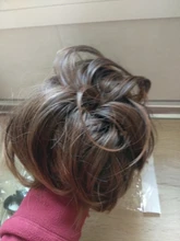 S-noilite-Peluca de cabello sintético para mujer, postizo de encaje suave, moño desordenado, banda elástica para el pelo, 85g