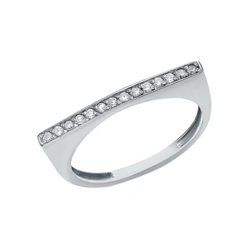 

Silver ring with cubic zirconia sunlight sample 925