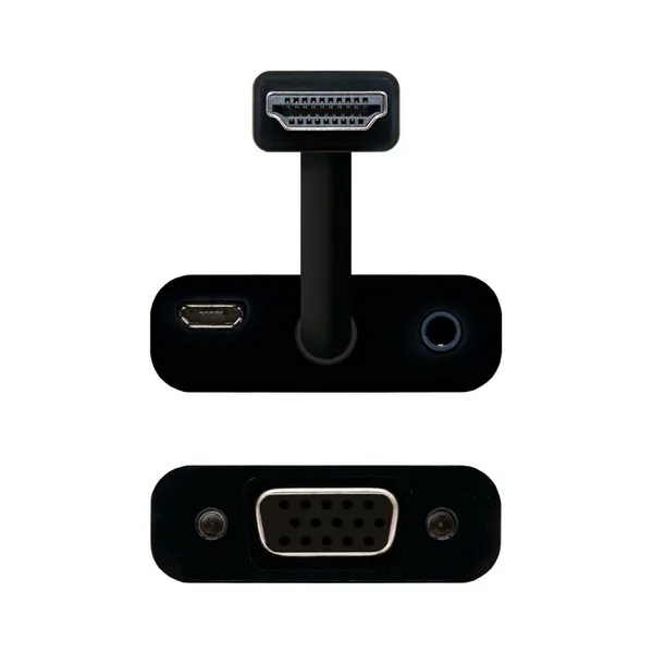 HDMI toS VGA с аудио адаптером NANOCABLE 10.16.2001-BK черный(10 см+ 1 м