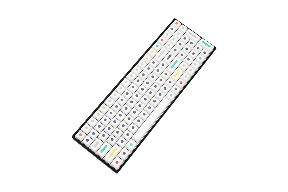 xda dot world dye sub keycap conjunto grosso pbt para teclado tkl ansi pontos