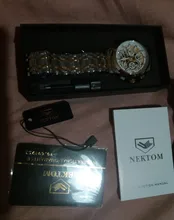 NEKTOM 2020-relojes de lujo para hombre, de oro, de pulsera grande de acero inoxidable, de cuarzo amarillo, Deportivos