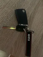GTI Label Strips Shape SOFT RUBBER KEYCHAIN KEYRING KEY CHAIN KEY RING for GTI