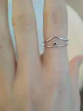 ROXI Simple fino 925 anillos de plata esterlina para mujeres Anti-alergia suave par anillos de boda en forma de V suave Slim anillos de nudillo