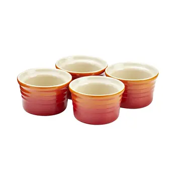 

Le Creuset Set 4 ramequin stoneware small color: Cherry Red dinnerware