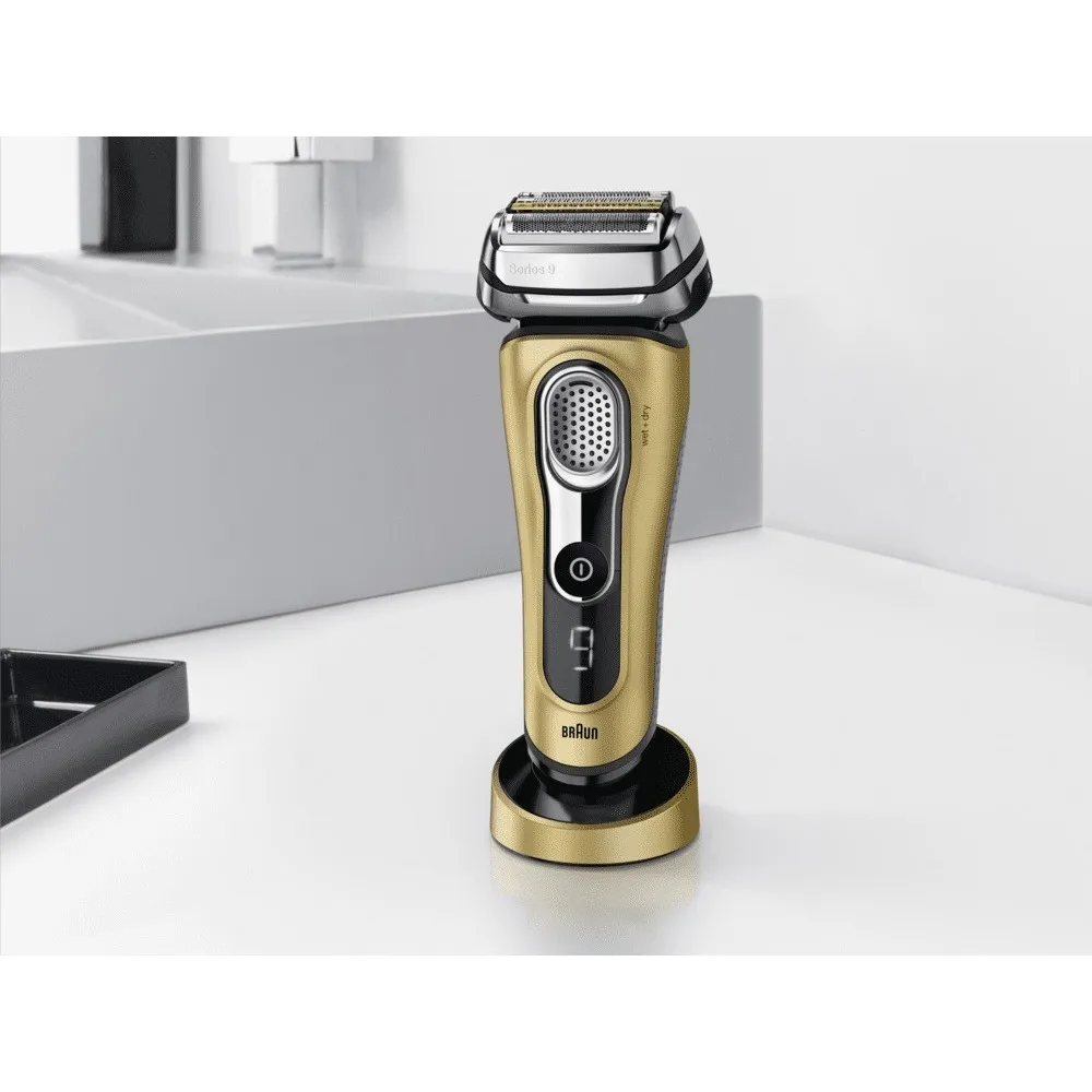 Электробритва Braun Series 9 9299s Gold с зарядной станцией и кожаным  футляром 9299 s|Electric Shavers| - AliExpress